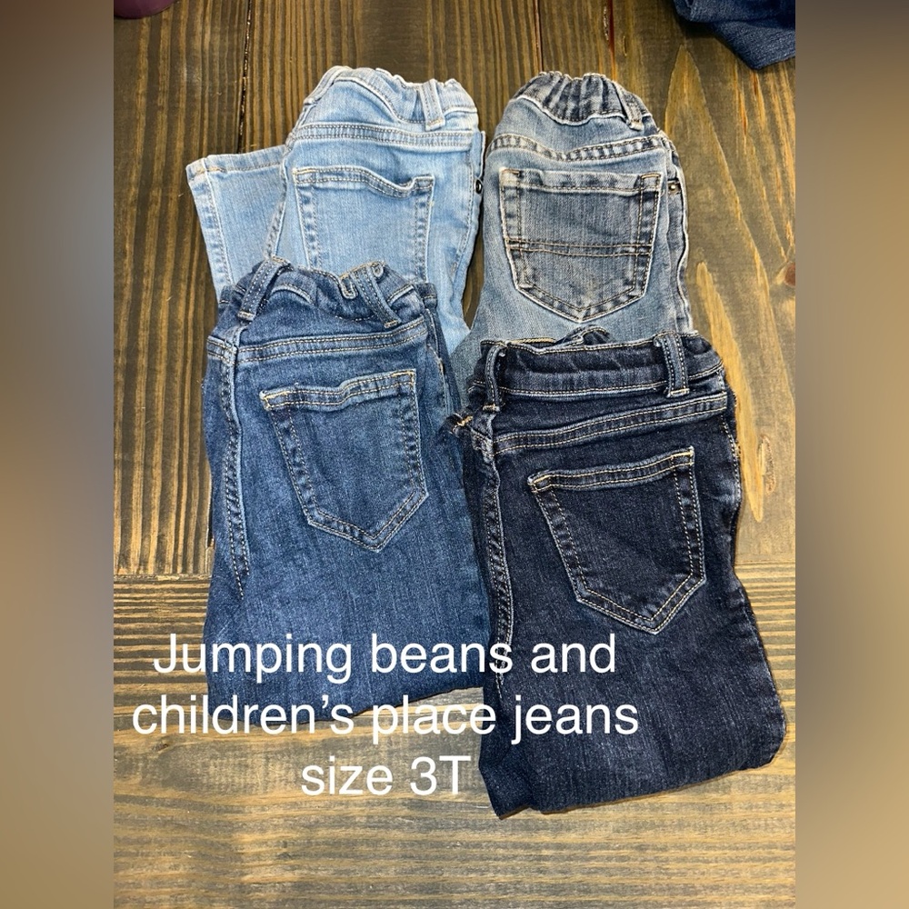 Boys name brand blue jeans lot jumping beans and children’s place